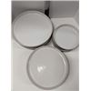 Image 2 : Nugu set of four each straight edge side/salad/dinner plates #11 black