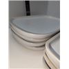 Image 2 : Nugu set of four each rectangular platters sm/med #2 white
