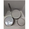 Image 1 : Nugu set of six each straight edge round side/salad/dinner plates #11 black