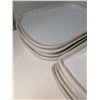 Image 2 : Nugu set of four each rectangular platters sm/med #2 white