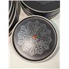 Image 2 : Nugu set of six each straight edge side/salad/dinner plates #20 black