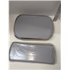 Image 1 : Nugu set of four each rectangular platters sm/med #3 grey