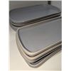 Image 2 : Nugu set of four each rectangular platters sm/med #3 grey