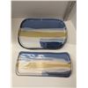 Image 1 : Nugu set of four each rectangular platters sm/med #5