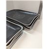 Image 2 : Nugu set of four each Coupe Rectangle platters (med/lg) #20 black