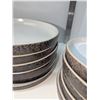 Image 2 : Nugu set of six each straight edge side/salad plates #11 black