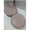 Image 1 : Nugu set of six each short edge salad/dinner plates #23 pink