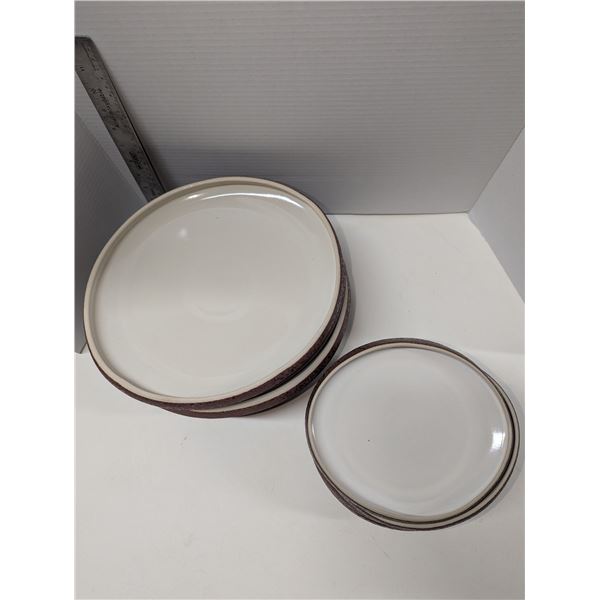 Nugu set of six each oval platters sm/lg #12 brick