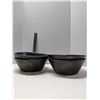 Image 1 : Nugu set of four taper edge bowls #20 black