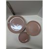 Image 1 : Nugu set of six each round side/salad/dinner plates # pink