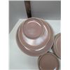 Image 2 : Nugu set of six each round side/salad/dinner plates # pink