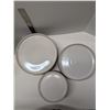 Image 1 : Nugu set of six each straight edge side/salad/dinner plates #11 black