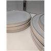 Image 3 : Nugu set of four each short edge salad/dinner plates #22 white