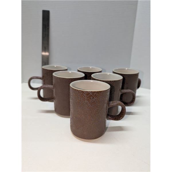 Nugu set of six mugs #12 brick