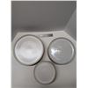 Image 1 : Nugu set of four each straight edge side/salad/dinner plates #12 brick
