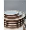 Image 3 : Nugu set of four each straight edge side/salad/dinner plates #12 brick