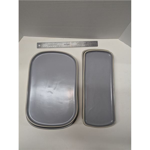 Nugu set of four each rectangular platters sm/med #3