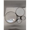 Image 1 : Nugu set of six each straight edge dip bowls/side/salad plates #11 black