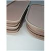 Image 2 : Nugu set of four each rectangular platters sm/med # pink