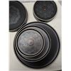 Image 2 : Nugu set of four each straight edge side/salad/dinner plates #20 black