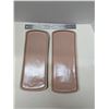 Image 1 : Nugu set of four rectangular platters sm # pink