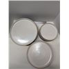 Image 1 : Nugu set of six each straight edge side/salad/dinner plates #12 brick