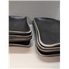 Image 2 : Nugu set of four each Coupe Rectangle platters (med/lg) #20 black