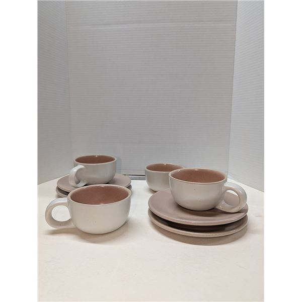 Nugu set of four cappuccino mugs and saucers #49