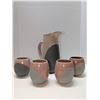 Image 1 : Nugu Pitcher and tea mugs (4) #30 pink/grey