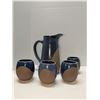 Image 1 : Nugu Pitcher and tea mugs (4) #31 blue/tan
