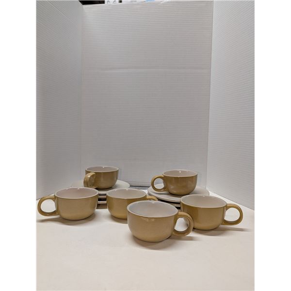 Nugu set of six cappuccino mugs and saucers #48