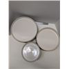 Image 1 : Nugu set of six each straight edge side/salad/dinner plates #12 brick