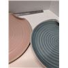 Image 2 : Nugu miscellaneous lot bent edge plates one large pink, two med #17