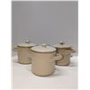 Image 1 : Nugu set of three small lidded casserole pots #51