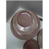 Image 2 : Nugu set of four each round side/salad/dinner plates # pink