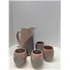 Image 1 : Nugu Pitcher and tea mugs (4) #30 pink/grey