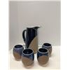 Image 1 : Nugu Pitcher and tea mugs (4) #31 blue/tan