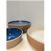 Image 2 : Nugu miscellaneous lot three straight edge round salad plates/one layered bowl/one large curve edge 