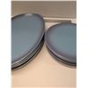 Image 2 : Nugu set of four each small oval platter/round salad plate #8