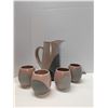 Image 1 : Nugu Pitcher and tea mugs (4) #30 pink/grey