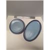 Image 1 : Nugu set of four each small oval platter/round salad plate #8