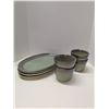 Image 1 : Nugu set of four each small dip bowls/small rectangular platters #9