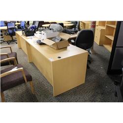 Maple L-shape Executive Desk