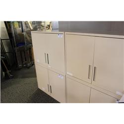 Beige Stacking Storage Cabinet