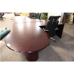 Mahogany P-top Executive Desk