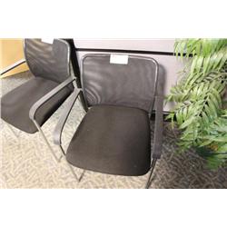 Black Mesh Back Stacking Chair