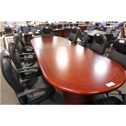 Cherry Inlayed 12' Boardroom Table