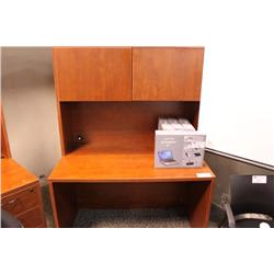 Cherry Sales Desk With Hutch