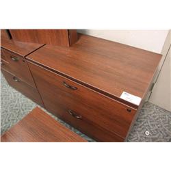Rosewood 2 Drawer Lateral File Cabinet
