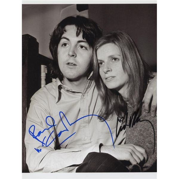 Paul and Linda McCartney signed photo